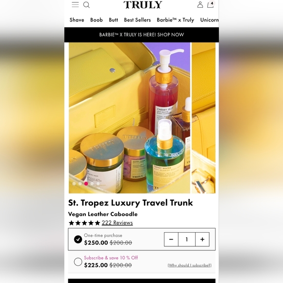 Truly Luxury Travel TrunkVegan Leather Caboodle - Picture 3 of 3